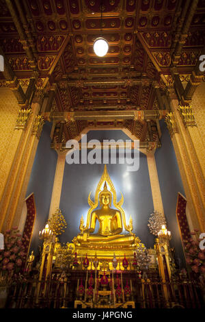 Thailand, Bangkok, Wat Benchamabophit, Buddha-Statue, Marmor-Tempel, Stockfoto