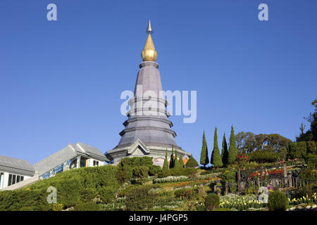 Thailand, Chiang Mai, Doi Inthanon Nationalpark, Stupa, Phra Mahathat Napaphon Bhumisiri Chedi, Stockfoto
