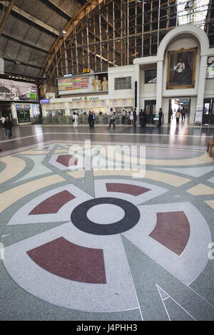 Thailand, Bangkok Hualamphong Bahnhof, Halle, Tourist, Stockfoto