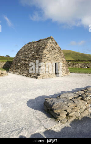 Irland, Munster, County Kerry, Dingle Halbinsel, Gallarus Oratorium, Kraggewölbebau, Stockfoto