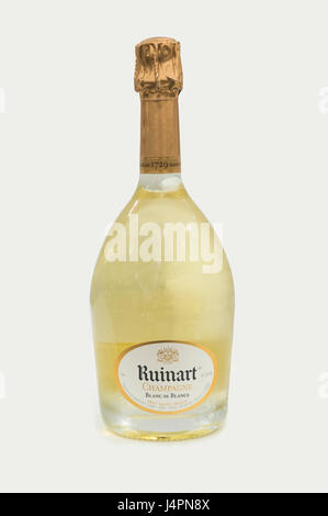 New York, NY USA - 5. Mai 2017: Ruinart Champagner Blanc de Blancs auf dem Display auf der Frieze Art fair New York von der Deutschen Bank auf Randalls Island in New York vorgestellt Stockfoto