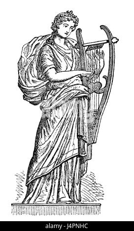 Erato, die Muse der lyrischen Dichtung in der griechischen Mythologie Stockfoto