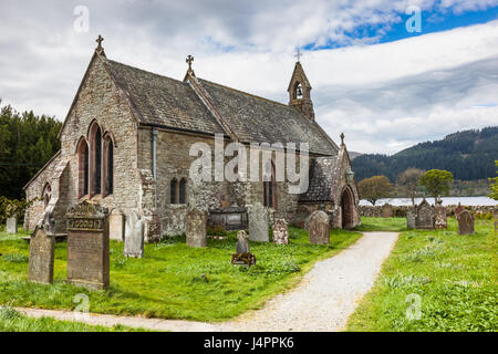 Kirche St Bega, neben Bassenthwaite Lake auf dem Gelände des Mirehouse, in der Nähe von Keswick, Lake District, Cumbria Stockfoto