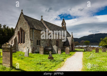 Kirche St Bega, neben Bassenthwaite Lake auf dem Gelände des Mirehouse, in der Nähe von Keswick, Lake District, Cumbria Stockfoto