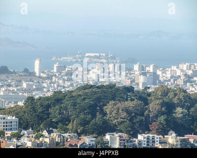 Stadtbild oder Skyline von San Francisco betrachtet aus Twin Peaks Stockfoto
