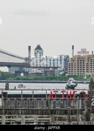 New York, USA - 16. März 2012: Hubschrauber der US Präsident landen im Battery Park in Manhattan Stockfoto