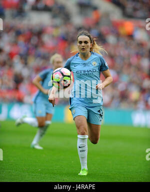 London, UK. Mai 13. 2017, Wembley Stadium, London, England; Die SSE Womens FA-Cup-Finale, Manchester City gegen Birmingham City; Manchester Citys Melissa Lawley in Aktion im Wembley-Stadion. © David Partridge / Alamy Live News Stockfoto