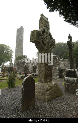 Irland, Leinster, county Louth, Mainistir Bhuithe, Monasterboice, Friedhof, Stockfoto