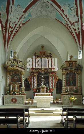 Deutschland, Niedersachsen, samt Pfarrei Bersenbrück, Rieste, die dominikanischen Kloster ', Christus am Kreuz Retter", Innenansicht, Kirche"Johannes der Täufer", Stockfoto