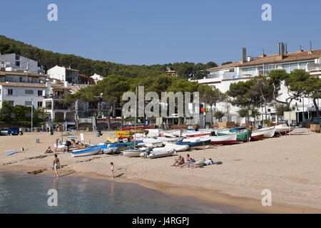 Strand von Tamariu, Costa Brava, Mittelmeer, Spanien Stockfoto