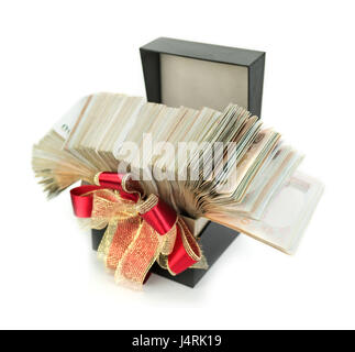 Thai Banknote 1000 Baht in Geschenk-Box für Unternehmen, Banken, Bonus oder Finanzkonzept Stockfoto