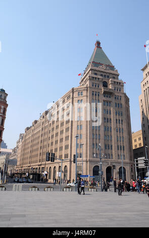 Nr. 20 von den Bund Nordgebäude des Peace Hotel in Shanghai, China, 29. Februar 2016. Stockfoto