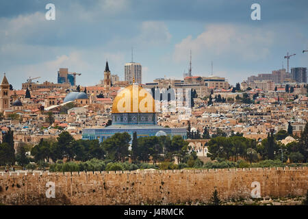 Jerusalem Al Aqsa Moschee Panorama Luftbild Stockfoto