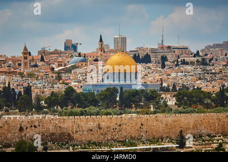 Jerusalem Al Aqsa Moschee Panorama Luftbild Stockfoto