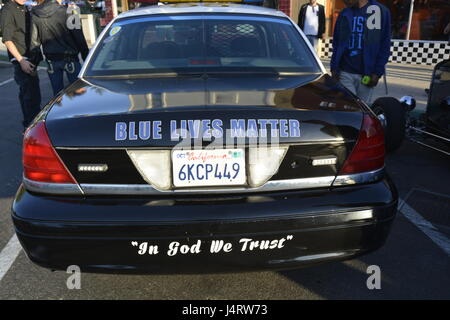 Blau lebt Angelegenheit, Polizist, Polizei, Auto, USA, Amerika Stockfoto