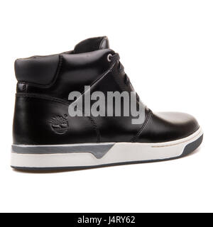 Timberland Leder Chukka Herren Lederstiefel - schwarz A12V7 Stockfoto