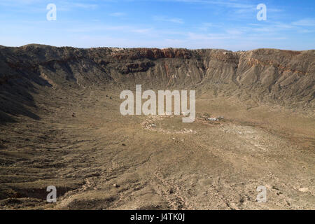 Die ersten bewiesen Meteorkrater der Welt - Canyon Diablo-Krater Winslow, Arizona Stockfoto