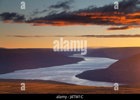 Ayan See in Tabelle Berge. Putorana Plateau. Putorana finden. Nördlich von Russland. Sibirien. Stockfoto