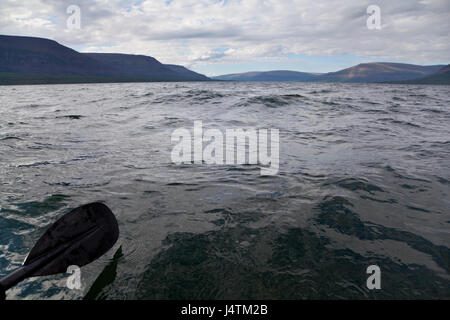 Ayan See in Tabelle Berge. Putorana Plateau. Putorana finden. Nördlich von Russland. Sibirien. Stockfoto