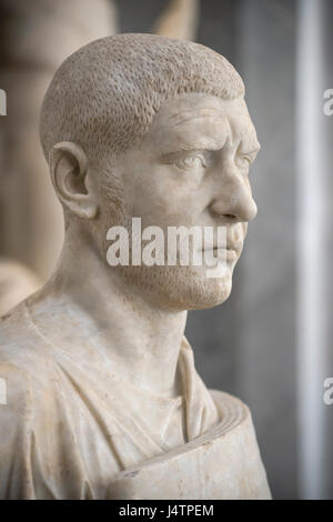 Rom. Italien. Porträtbüste der Vatikanischen Museen, Museo Chiaramonti, Braccio Nuovo, Roman Emperor Philippus Arabs (ca. 204 n. Chr. - 249 n. Chr.). Musei Vatica Stockfoto