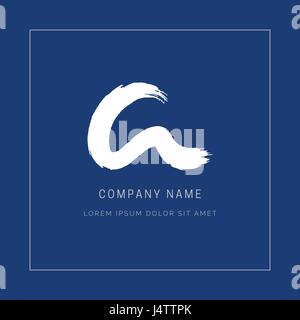 Buchstabe A Farbe Pinsel Strich Vektor-Design. Hand-Schriftzug-Logo. Stock Vektor