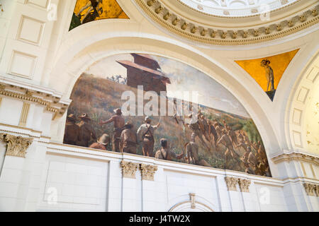 Deckendekorationen des ehemaligen Präsidentenpalast, heute Museo De La Revolucion Stockfoto