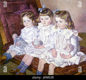 Trois Soeurs Braun Th Van Rysselberghe Stockfoto