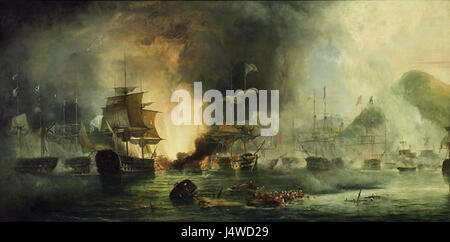 Die Schlacht von Navarino 20. Oktober 1827 Stockfoto