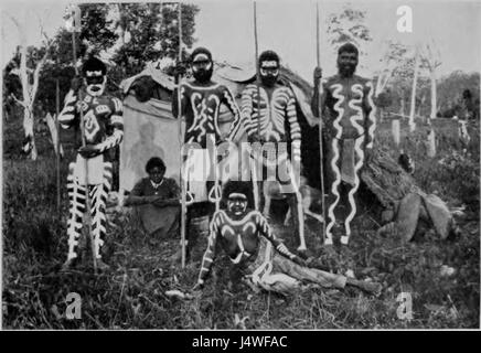 Zwei Vertreter Stämme von Queensland Eingeborenen von Yabber, Kabi Stamm Stockfoto