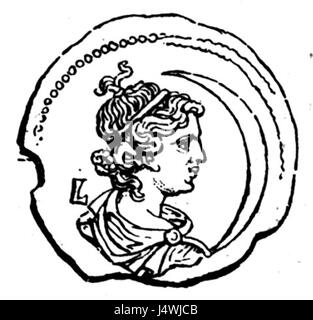 Zenobia war die Königin von Palmyra, bekannt für ihre Intelligenz, ihren politischen Scharfsinn und ihre Führung. Sie wurde berühmt für ihren Widerstand gegen die römische Eroberung und wurde von den Römern gefangen genommen. Stockfoto