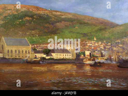 Wilhelm Otto Peters Bergen havn Stockfoto