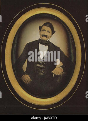 Ein Verweis auf ein Porträt oder eine historische Aufzeichnung eines nicht identifizierten Mannes aus dem Jahr 1851, der einen Moment darstellt, der in der Zeit erfasst wurde, möglicherweise Teil einer Sammlung historischer Bilder oder Aufzeichnungen aus dieser Zeit. Stockfoto