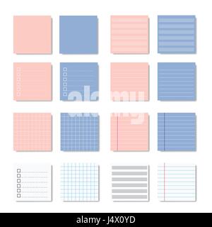 Memo-Papier-Schuldbrief Bühnenbild Variation Vektor Stock Vektor