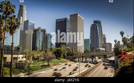 Los Angeles, CA - 4. St. Bridge Blick nach Süden Stockfoto