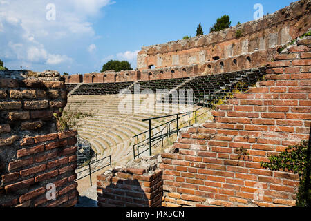 Amphitheater im griechischen Stil in Taorimina, Italien Stockfoto