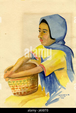 Frau verkaufen Tortillas, Cuernavaca, Mexiko, von Vincent Schofield Wickham Stockfoto