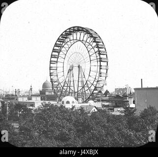 Columbian Exposition Riesenrad, Chicago, Vereinigte Staaten, 1893. Stockfoto