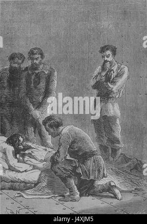 Die französische Originalausgabe von Jules Vernes *Vingt Mille Lieues sous les Mers* (zwanzigtausend Meilen unter dem Meer) ist ein klassischer Science-Fiction-Roman. Er dokumentiert die Reise von Kapitän Nemo und erkundet die Tiefen der Weltmeere. Stockfoto