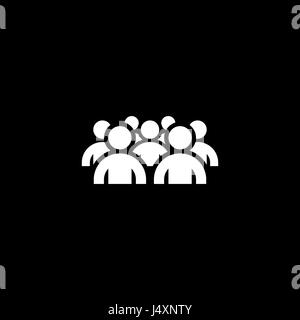 Gruppe von Personen-Symbol. Business-Konzept. Flaches Design. Stock Vektor