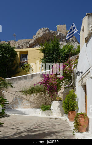 Kirche von Agios Georgios des Gesteins am Anaftioftika Stockfoto