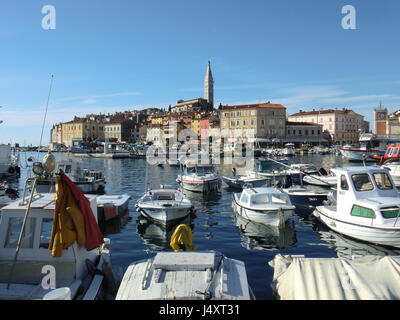 Rovinj-Fischereihafen Stockfoto