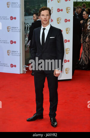 Benedict Cumberbatch ankommen für die Jungfrau TV British Academy Television Awards 2017 statt im Festspielhaus am Southbank Centre, London. PRESSEVERBAND Foto. Bild Datum: Sonntag, 14. Mai 2017. Vgl. PA Geschichte SHOWBIZ Bafta. Bildnachweis sollte lauten: Matt Crossick/PA Wire Stockfoto