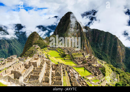 Machu Picchu, Peru. UNESCO-Weltkulturerbe. Eines der neuen sieben Weltwunder Stockfoto