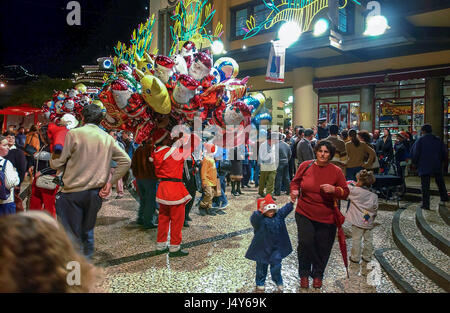 Weihnachten in Funchal Madeira. Stockfoto