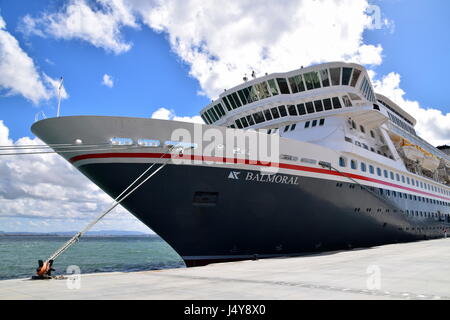 MS Balmoral, Fred Olsen Cruise Lines, Nahaufnahme von Bögen, Lissabon, Portugal Stockfoto