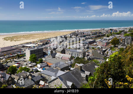 Blick vom Panorama Spaziergang Barmouth Gwynedd Wales UK Stockfoto