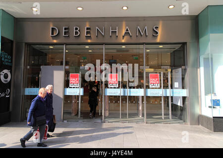 Debenhams Kaufhaus Shop, Stadtzentrum Henry Street, Dublin, Irland, Irland Stockfoto