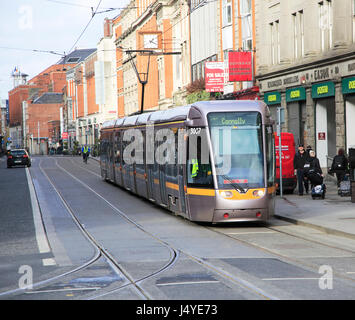 LUAS ÖPNV Straßenbahn Stadtbahn, Stadt von Dublin, Irland, Republik Irland Stockfoto