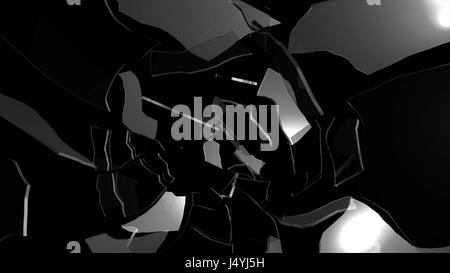 Glaskugel brechen Stockfoto