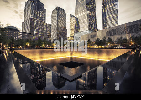 9/11 Memorial, das National September 11 Memorial & Museum, New York Stockfoto